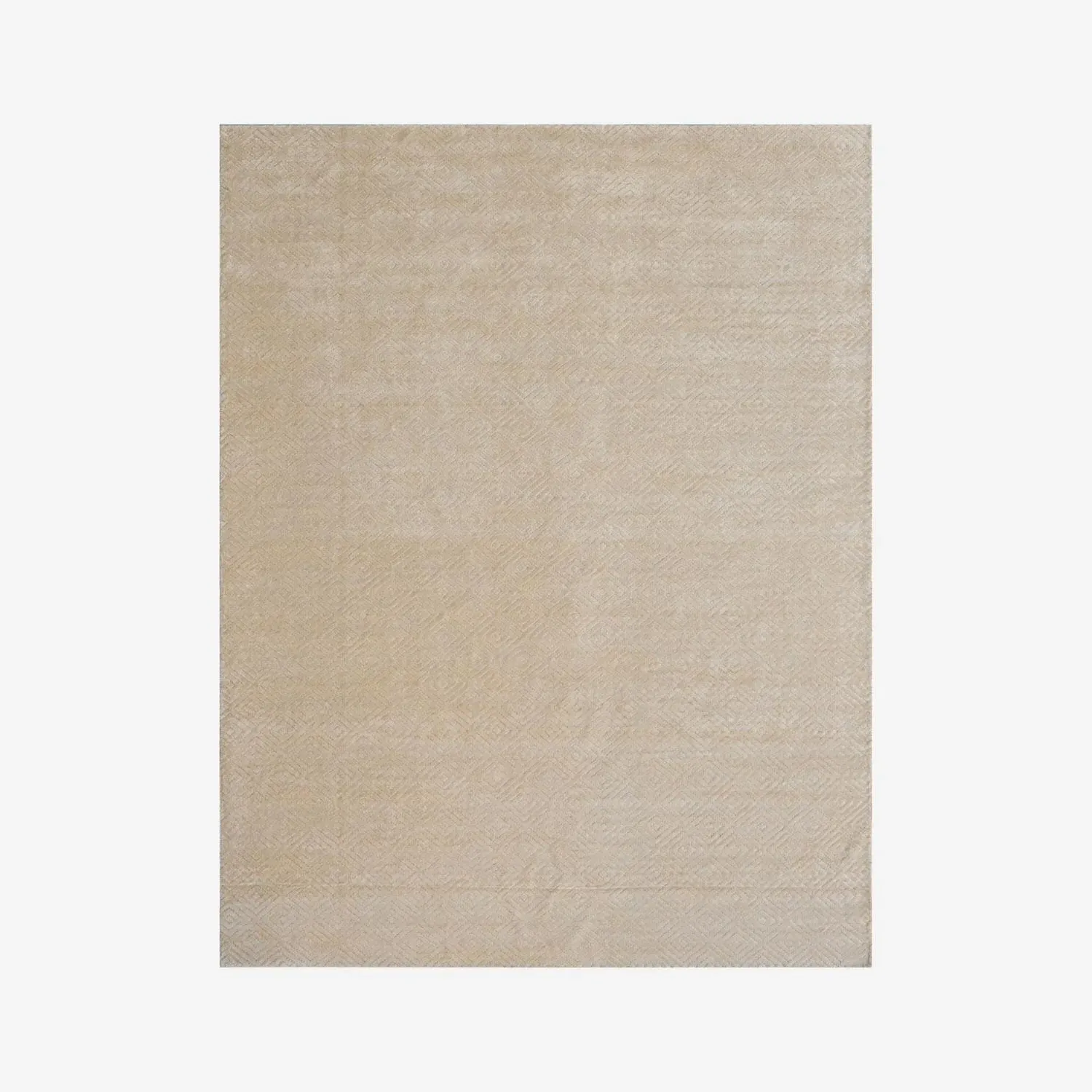 5' x 8' Diamond Pattern Rug - Cream, Viscose product