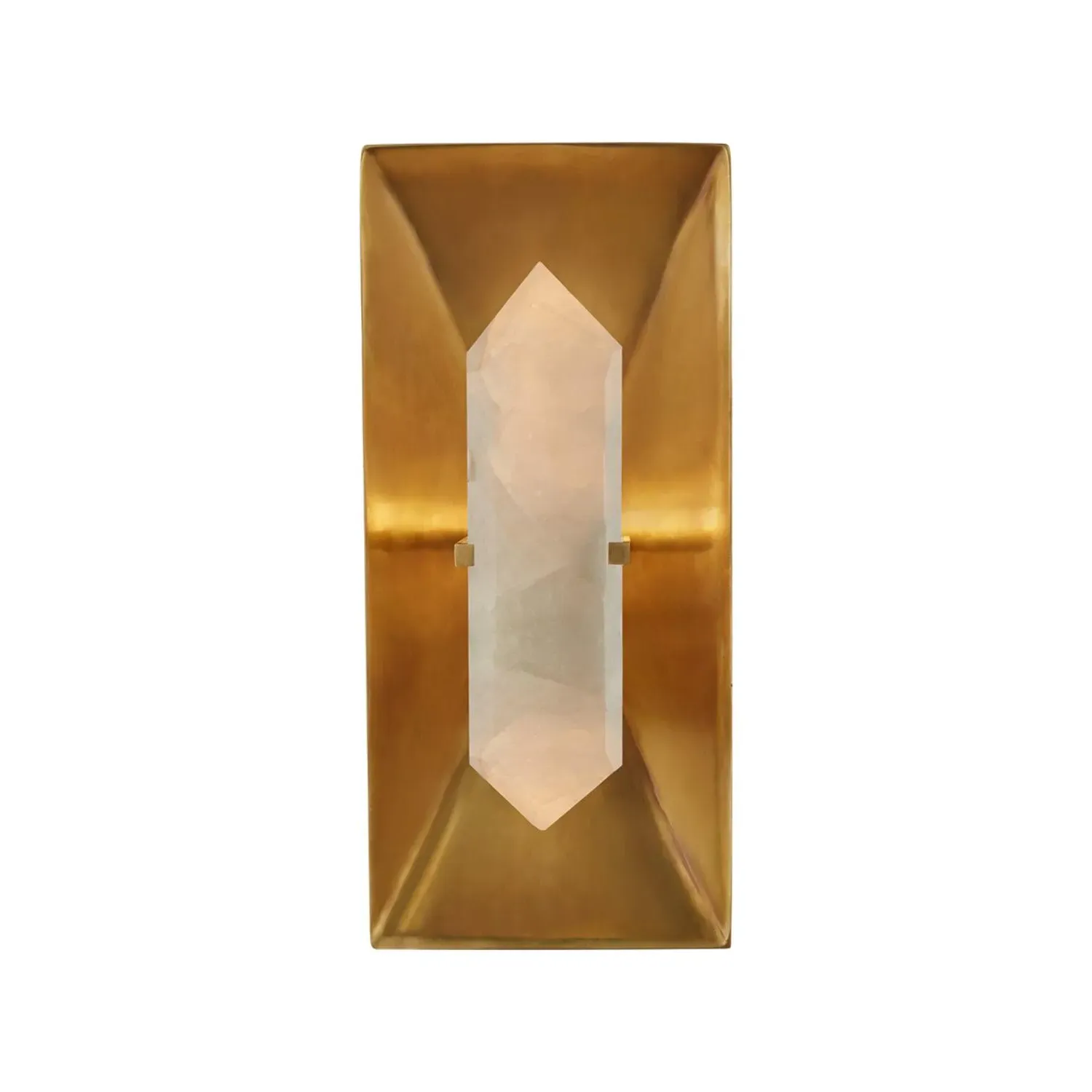 Rectangle Wall Light with Quartz - Brass product