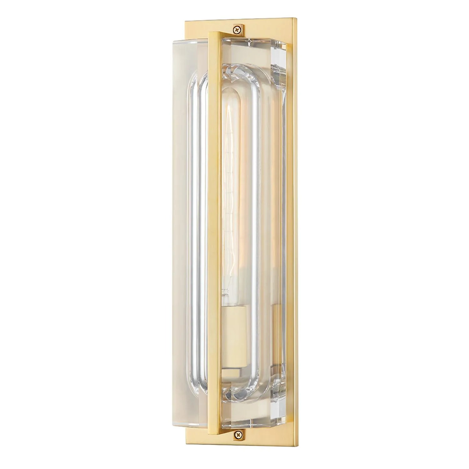 Wall Light with Crystal Shade - Brass, Metal product