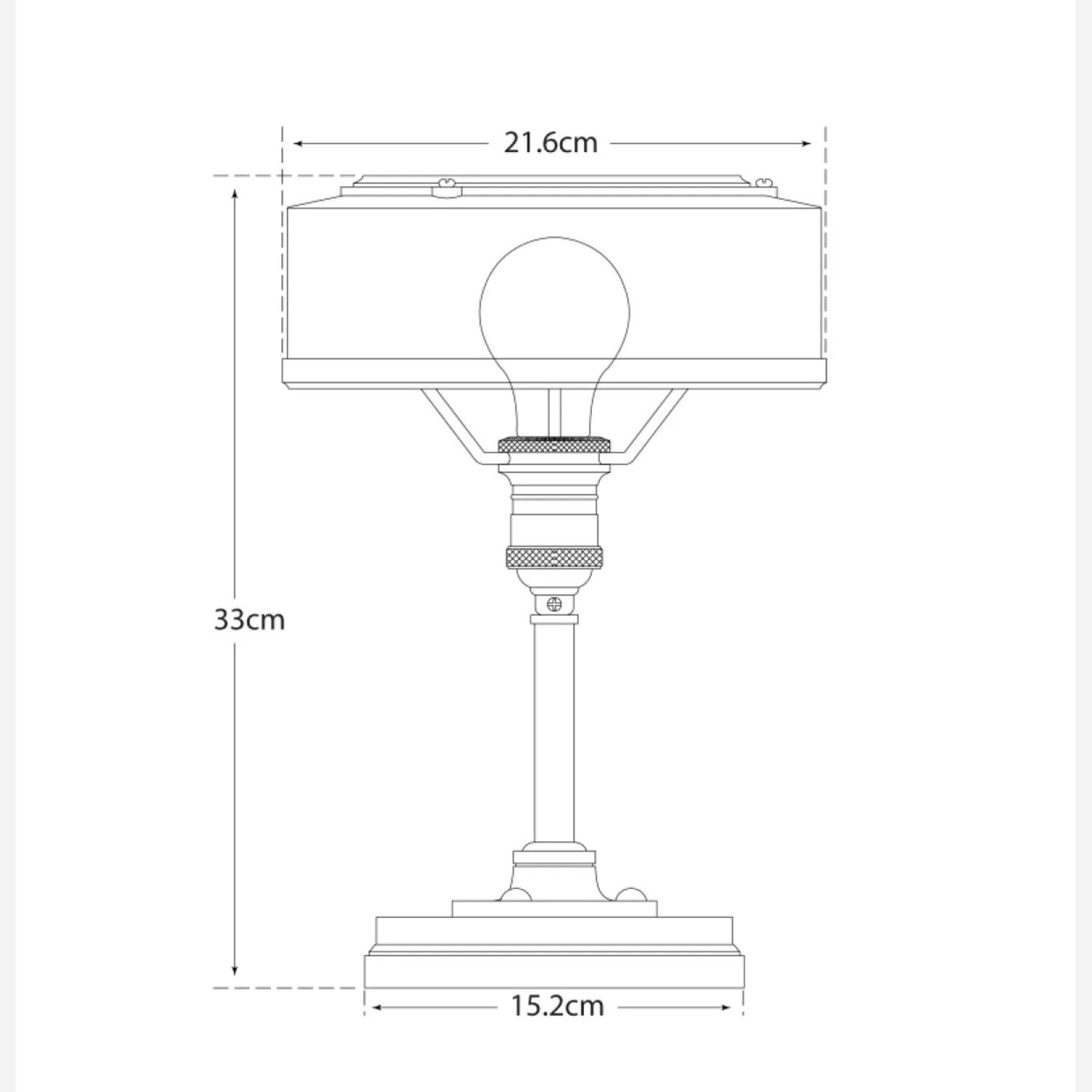 Desk Task Light with Glass Disc - Brass, Metal alternate view