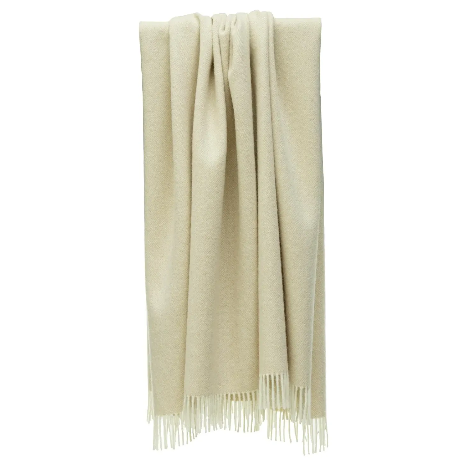 Herringbone Throw - Cream, Pure Wool alternate view