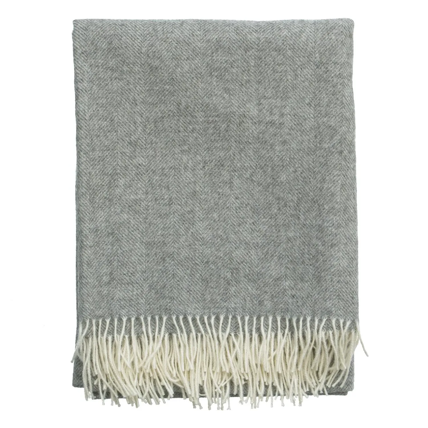 Herringbone Throw - Midgrey, Pure Wool product