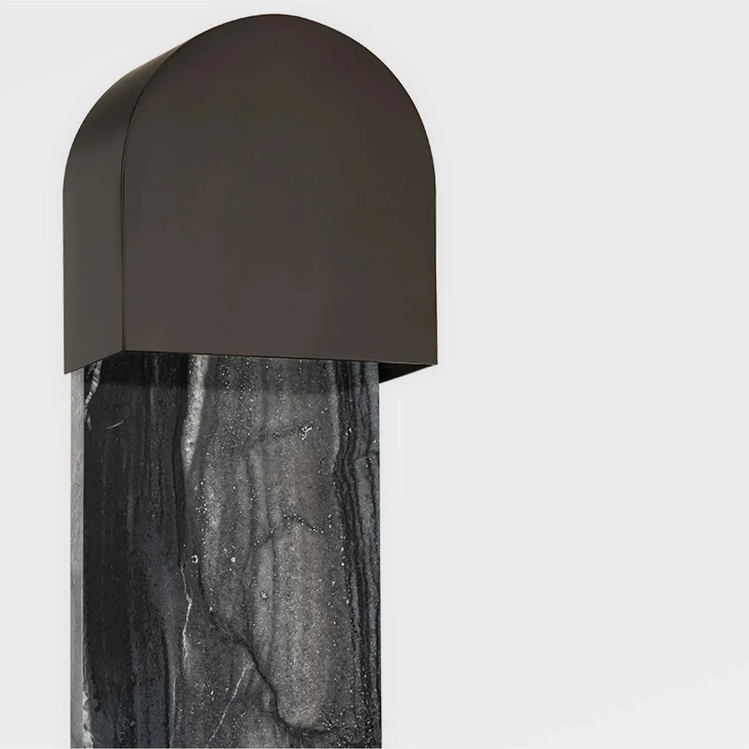 Wall Light with Marble Base - Black, Brass alternate view