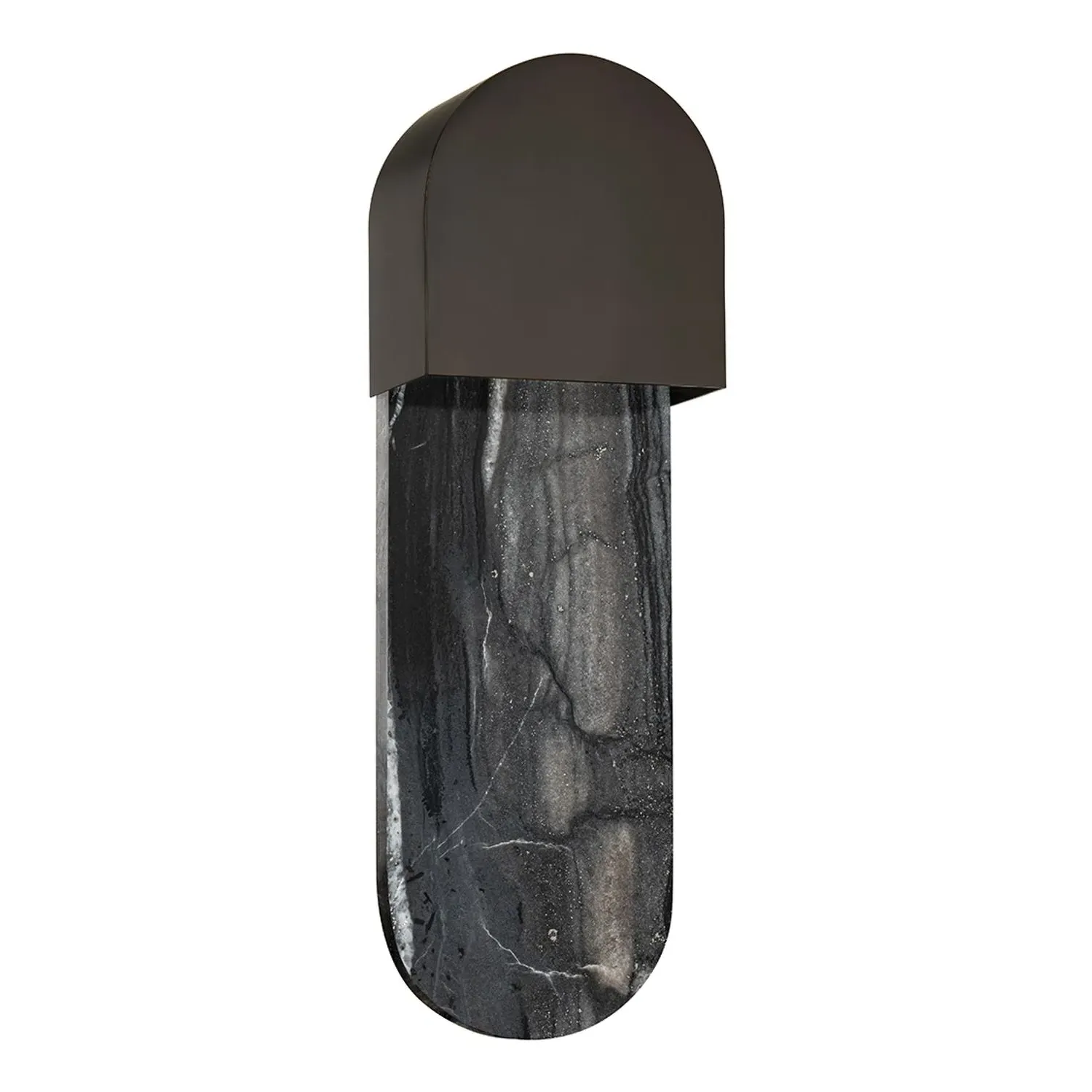 Wall Light with Marble Base - Black, Brass product