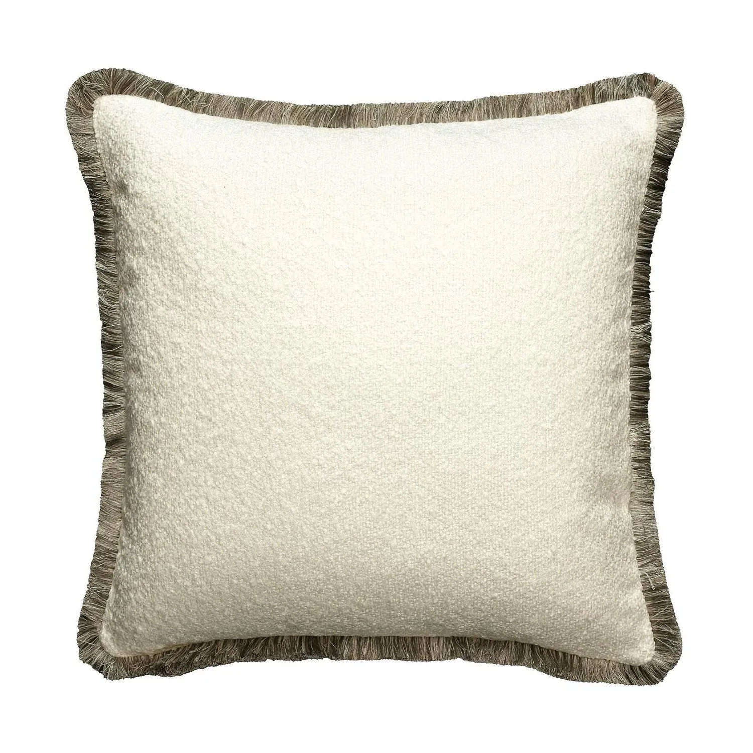 Square Cushion with Gold Trim - Ivory, Bouclé product