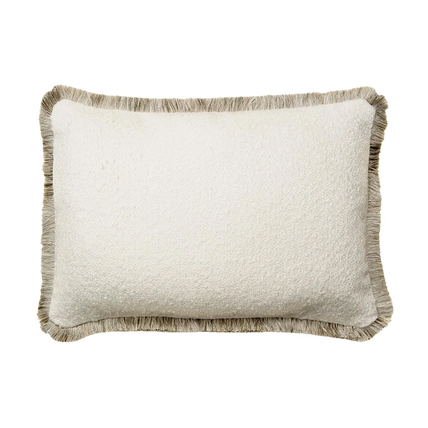 Andrew Martin Huntsman Rectangle Cushion with Trim - Ivory, Bouclé product