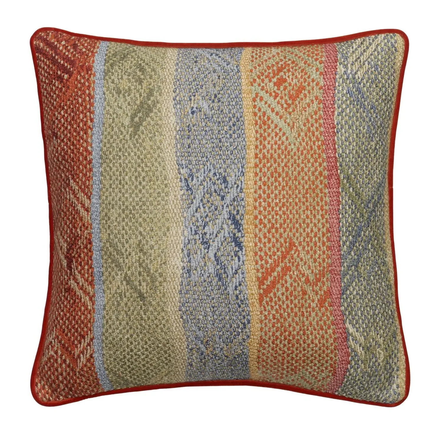 Square Cushion with Feather Fill - Green, Linen product