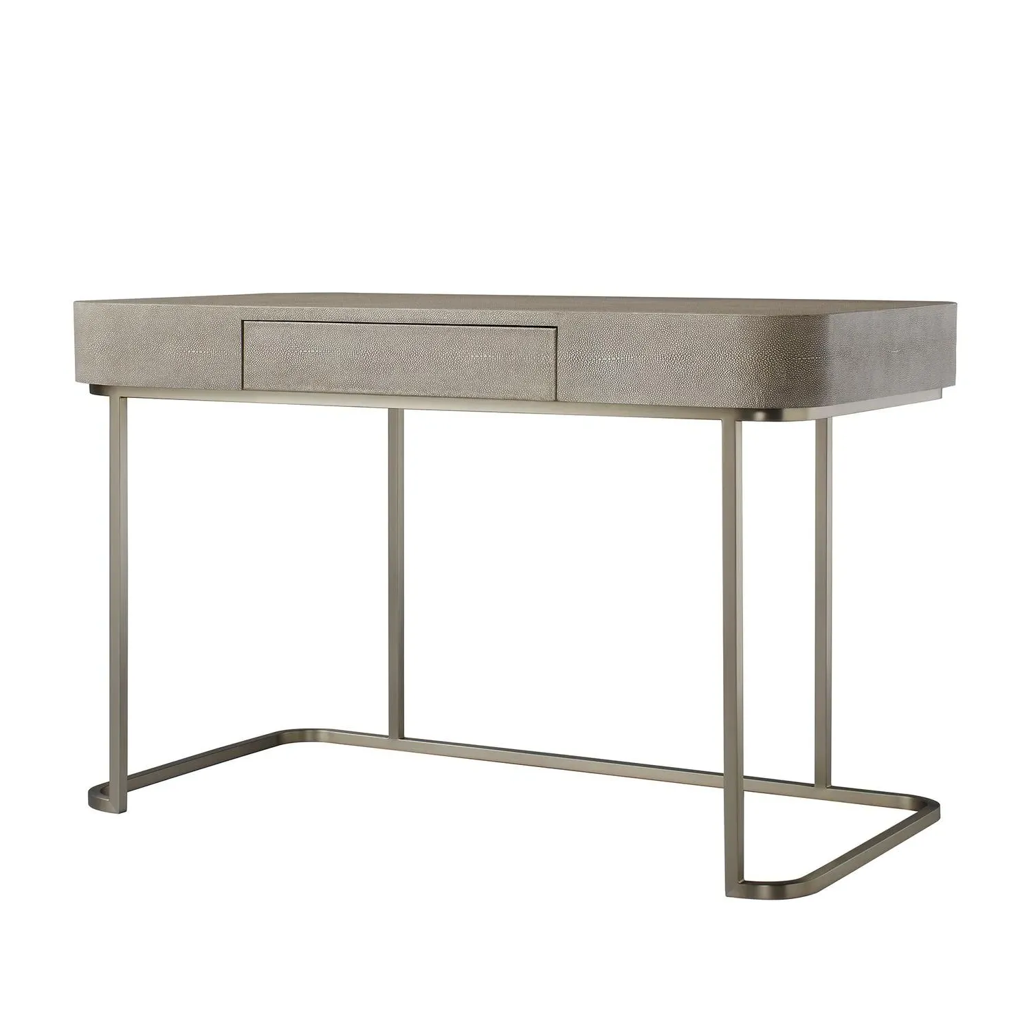 Art Deco Writing Desk with Drawer - Grey, Steel product