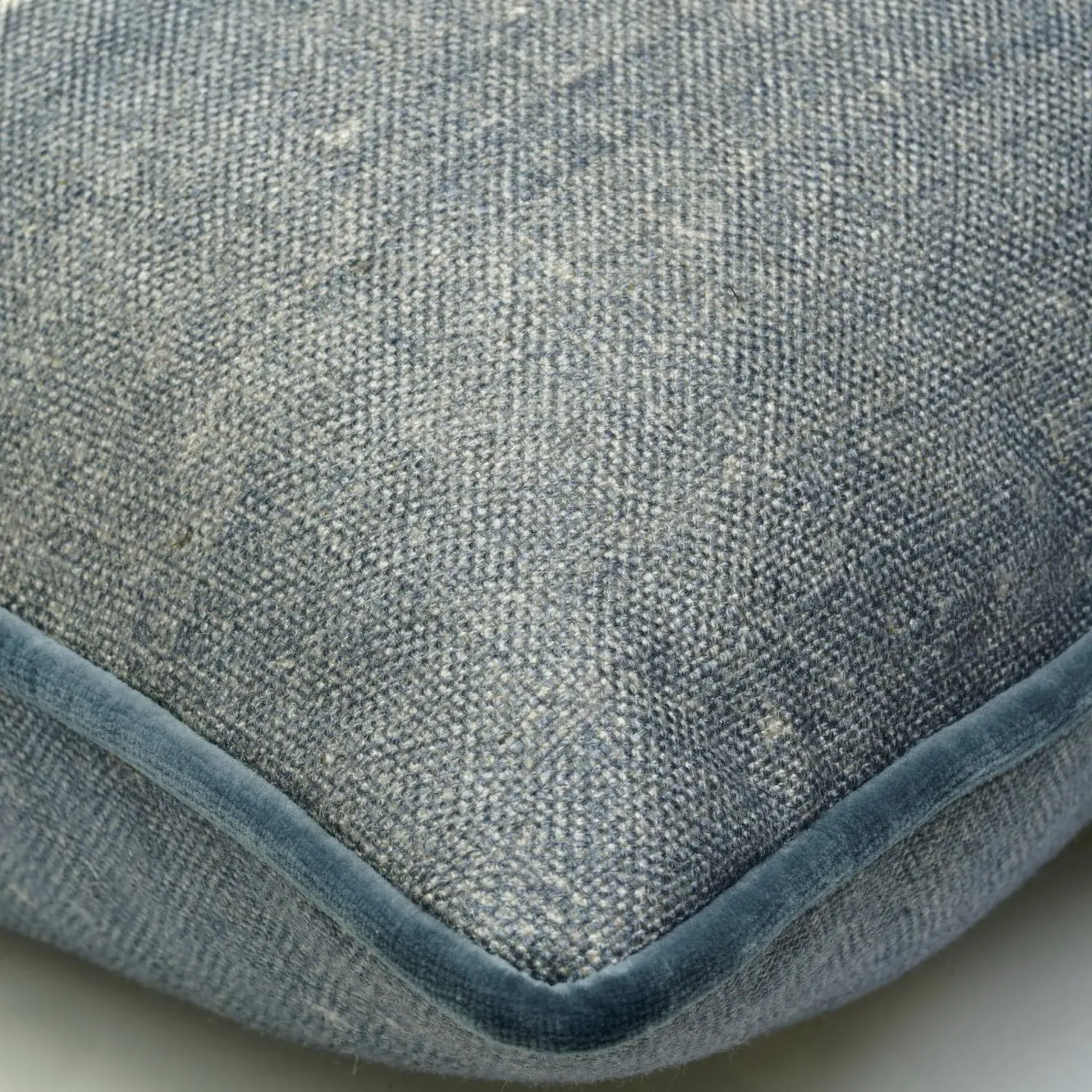 Square Cushion with Feather Fill - Denim, Linen alternate view