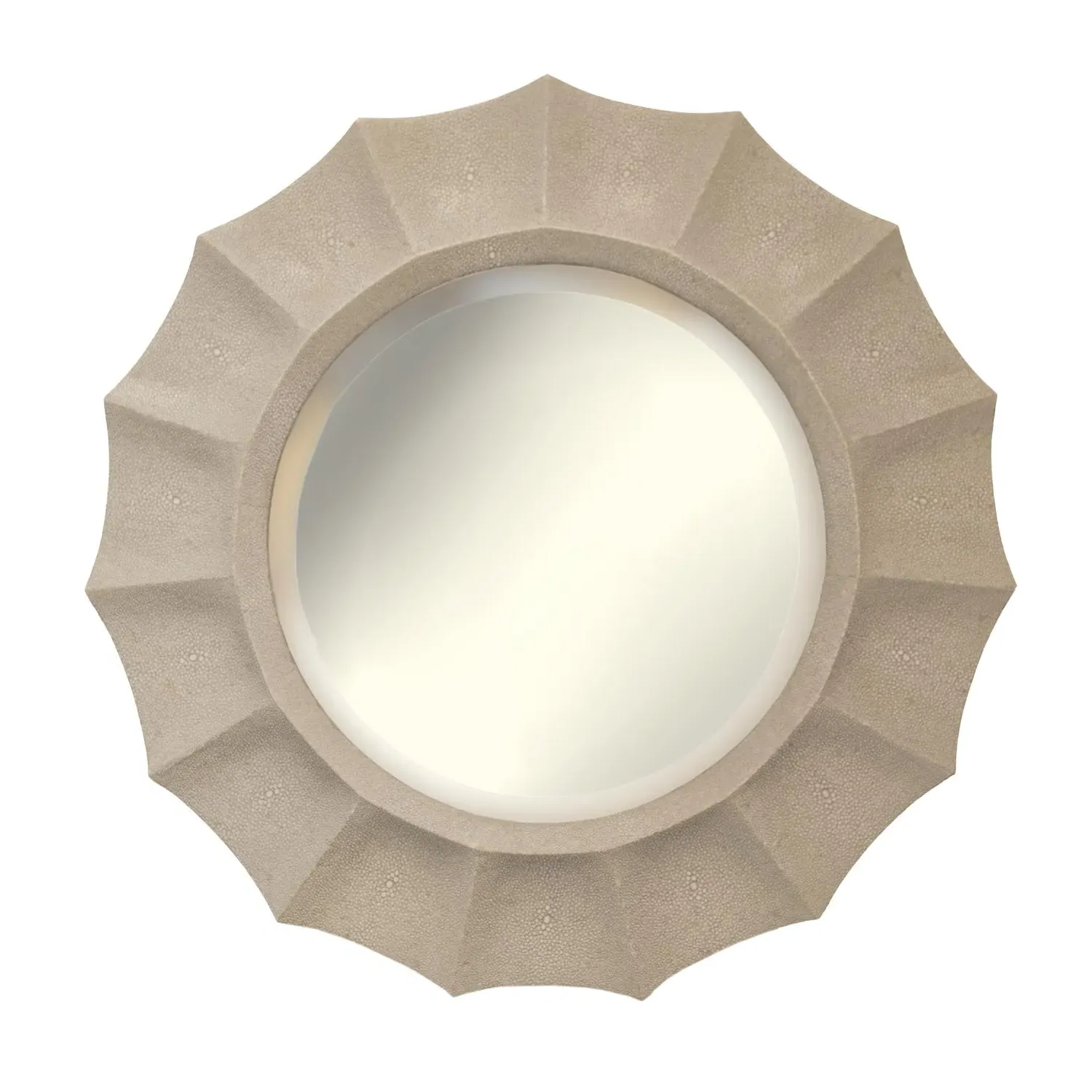 Small Joplin Mirror - Cream, Faux Shagreen product