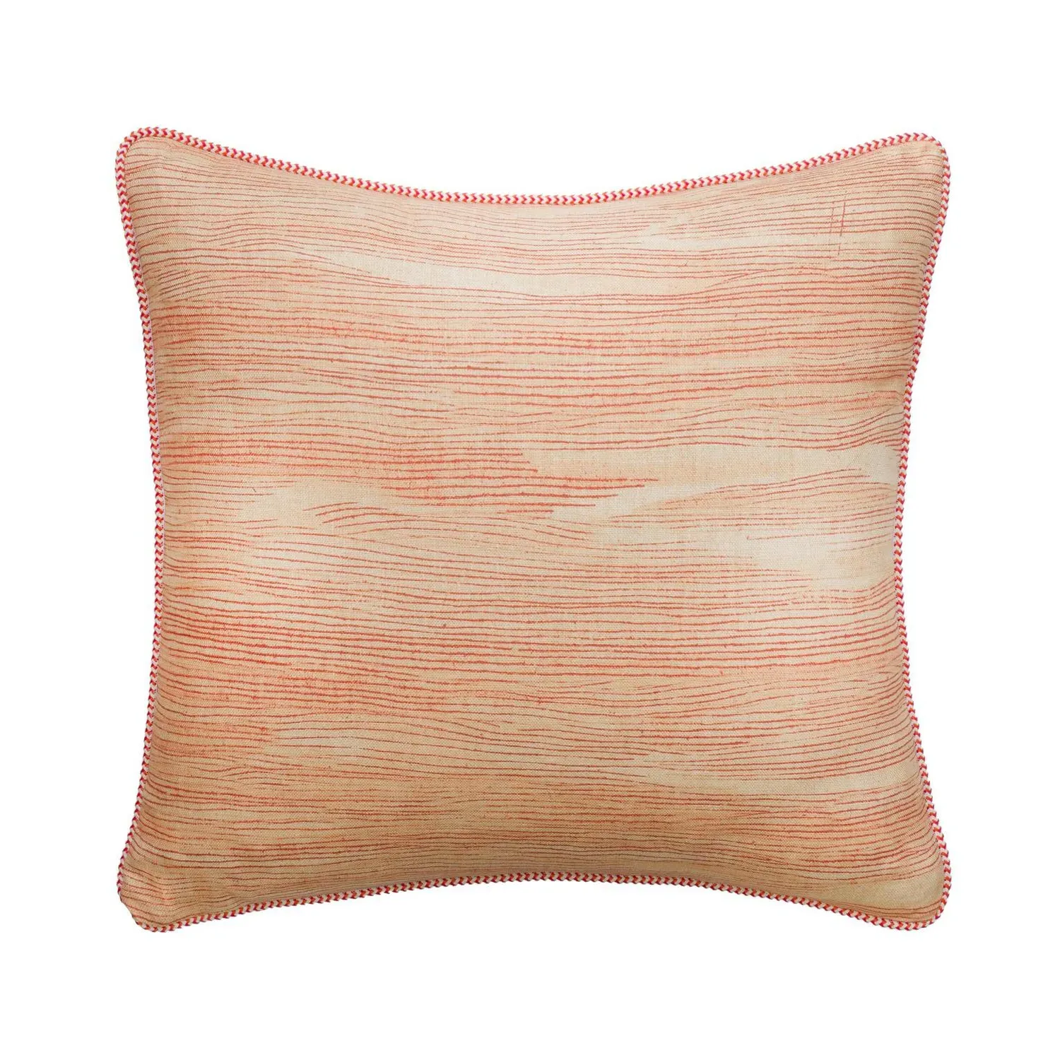 Feather Cushion with Brush Marks - Rust, Linen product