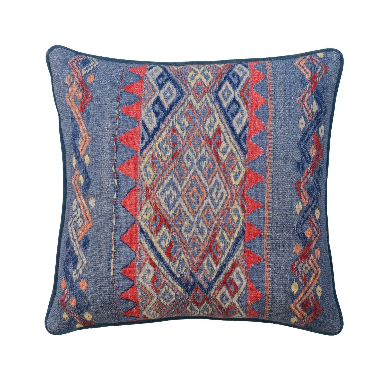 Square Cushion with Feather Fill - Denim, Cotton product