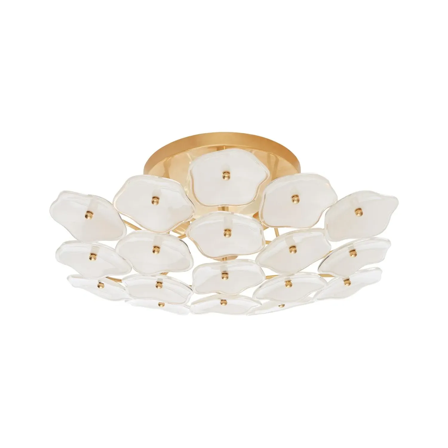 Flush Ceiling Light - Soft Brass, Metal product
