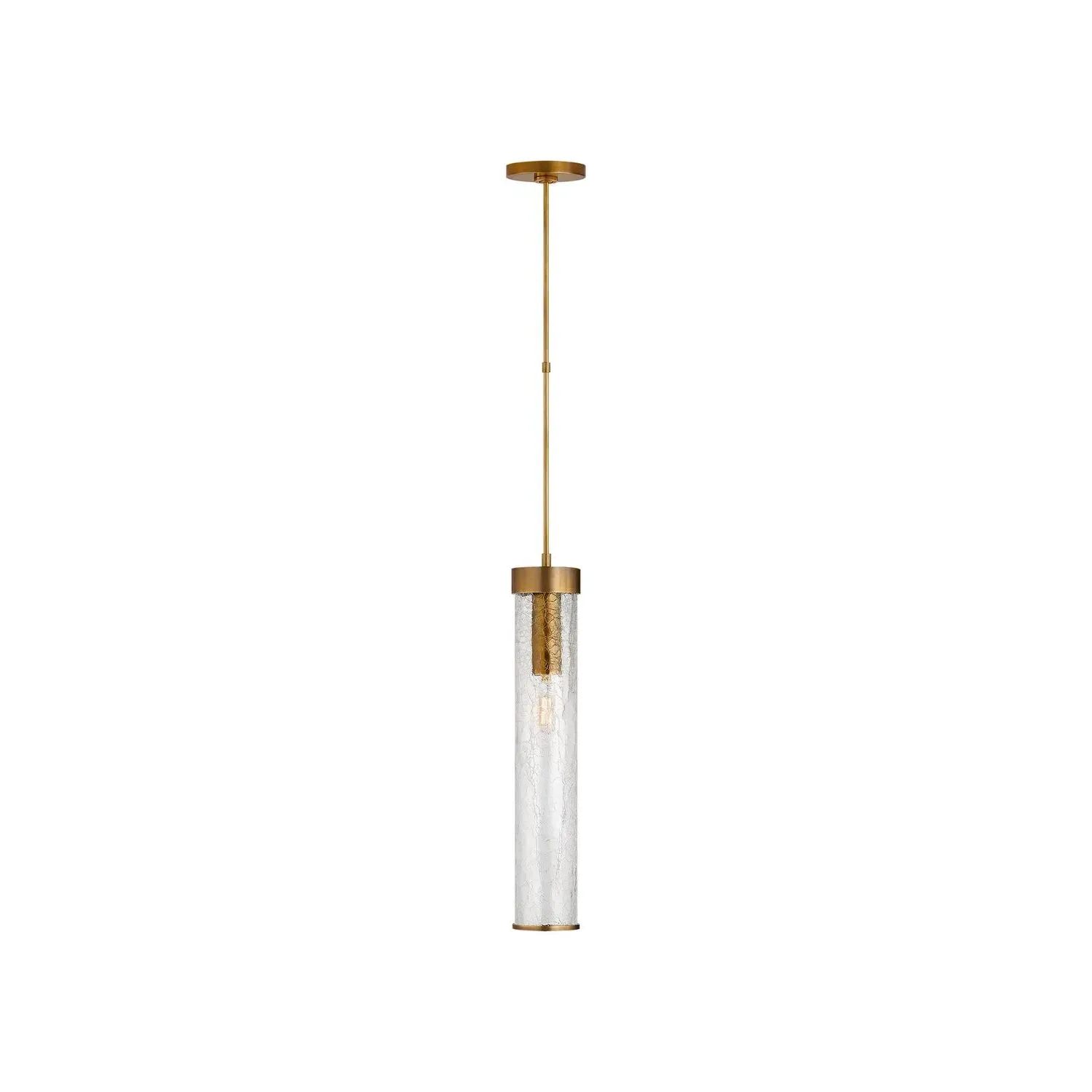 Cylindrical Pendant Light - Brass, Glass product