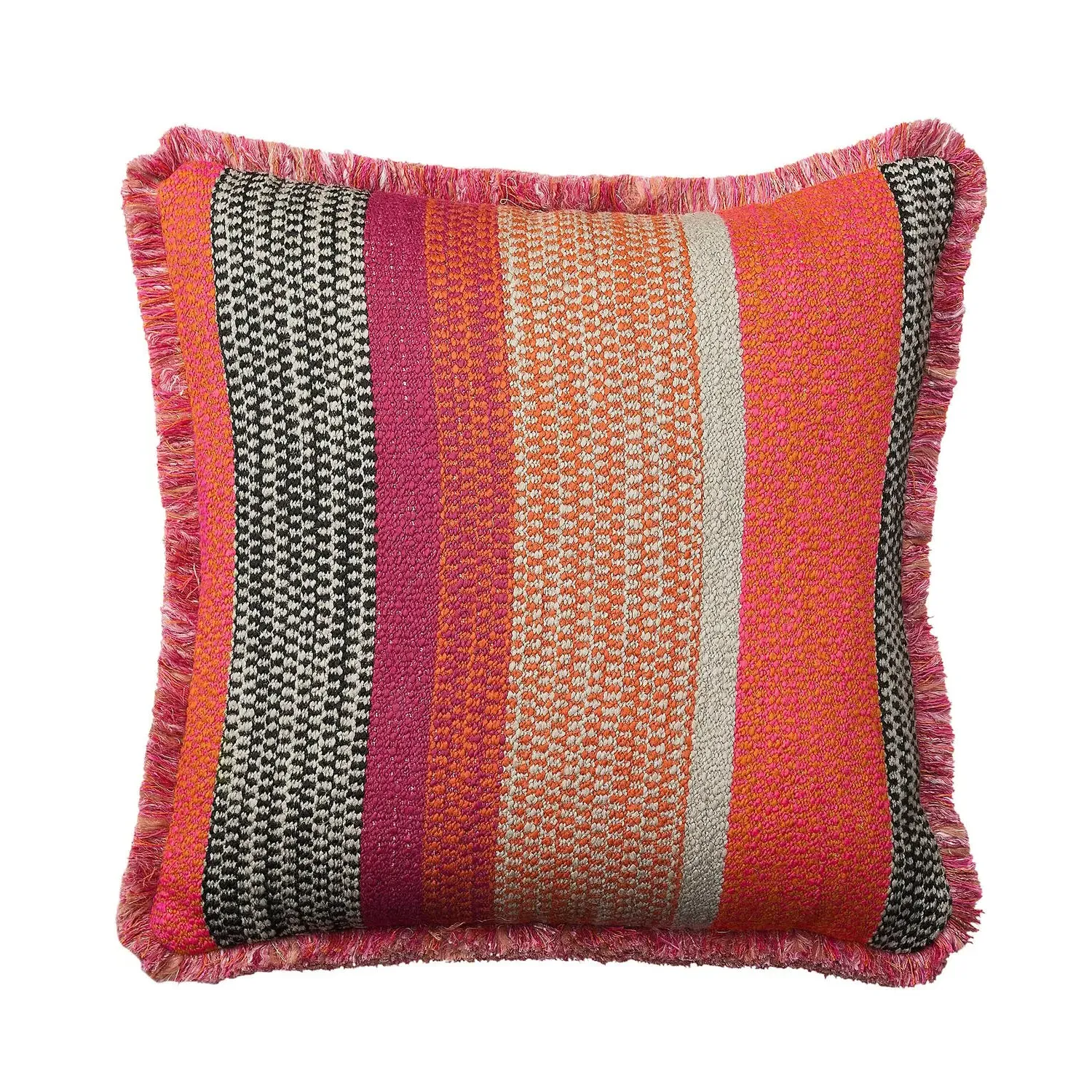 Square Cushion with Feather Fill - Orange, Cotton product