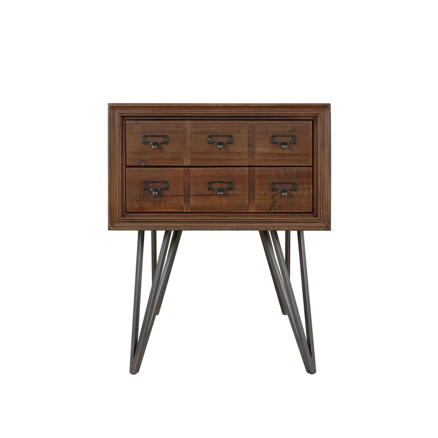 Side Table with Storage Drawers - Natural, Reclaimed Wood product
