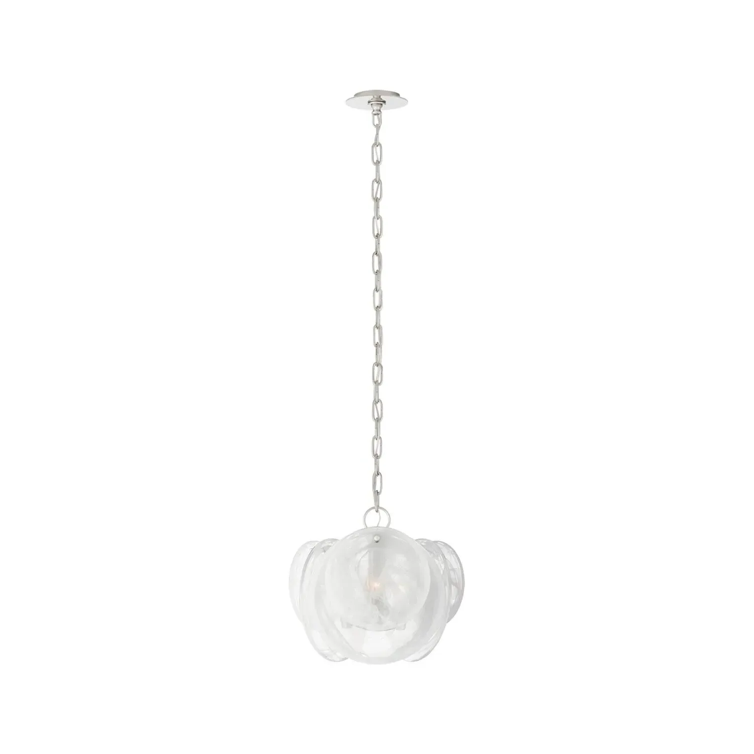 Loire Chandelier - Polished Nickel, Glass product