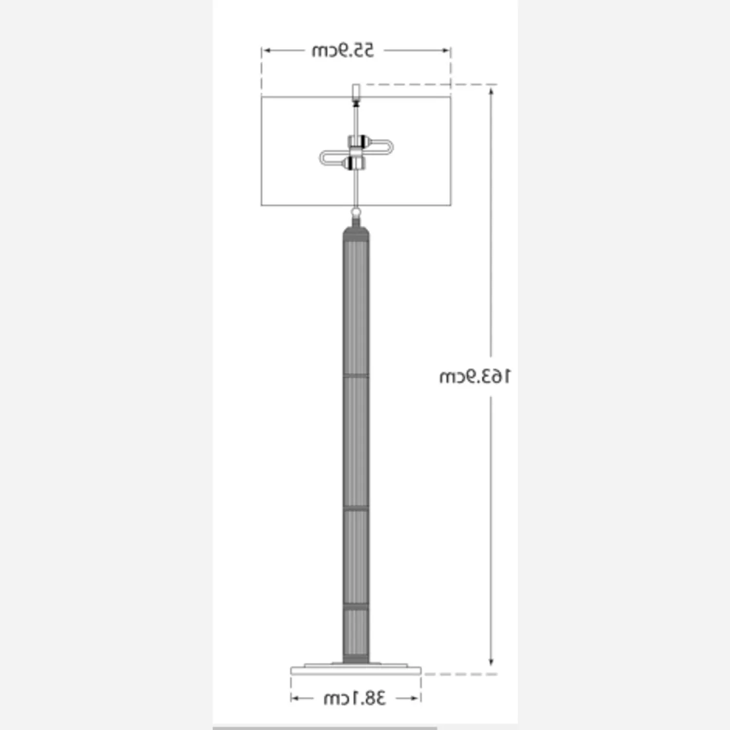 Longacre Floor Lamp with Grooved Stand - Bronze, Metal alternate view