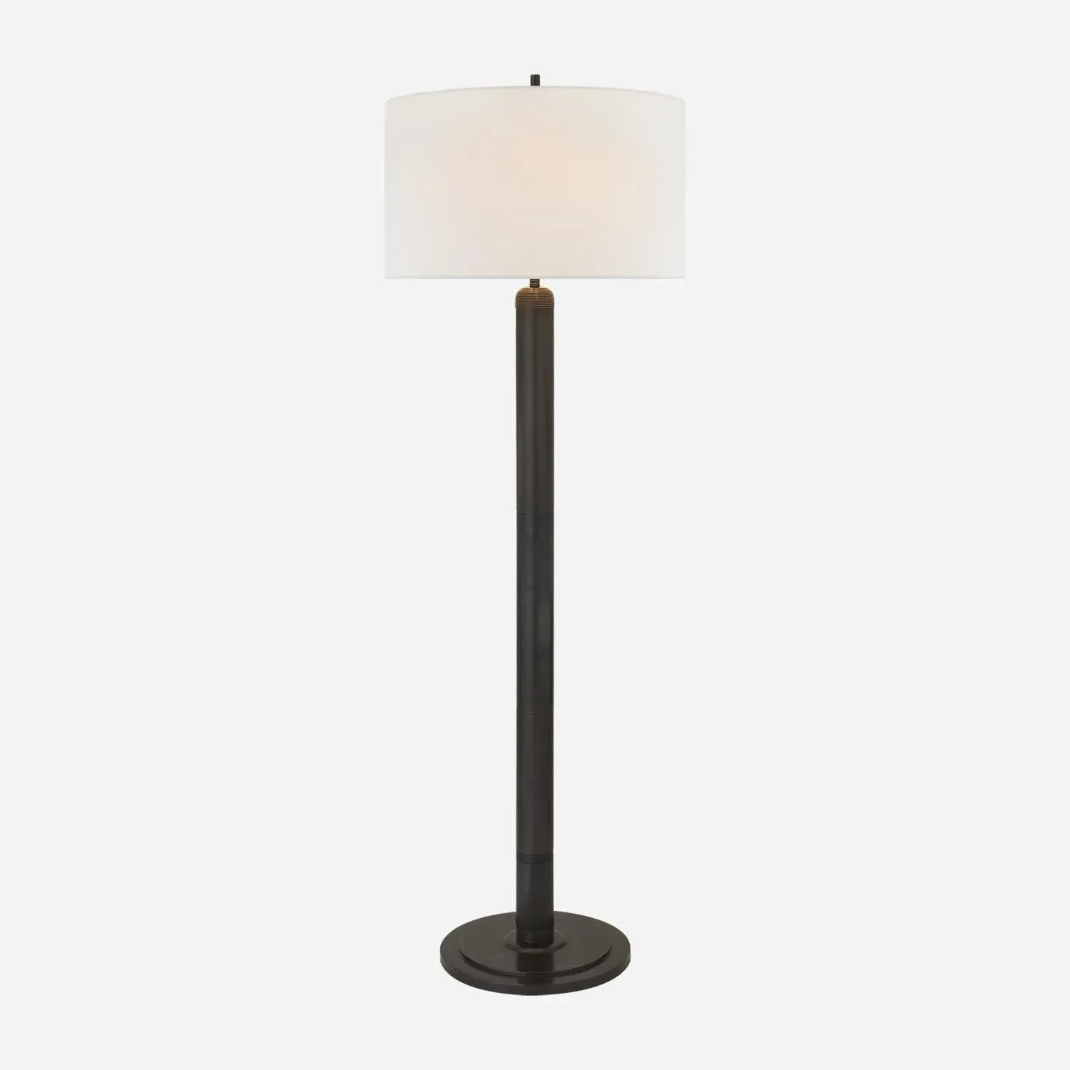 Longacre Floor Lamp with Grooved Stand - Bronze, Metal product