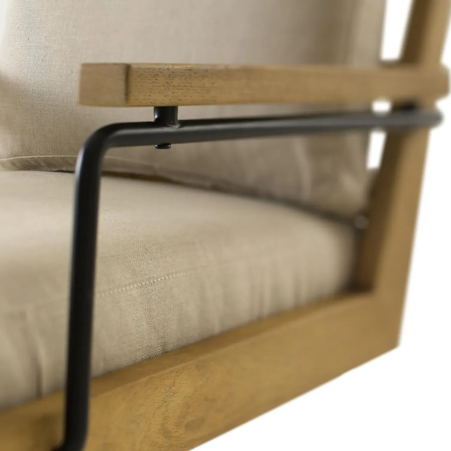 Desk Chair with Cushions - Light Neutral, Linen alternate view