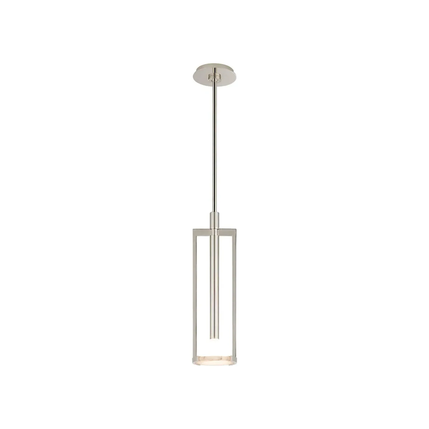 Melange Small Disc Pendant Light - Polished Nickel, Alabaster product