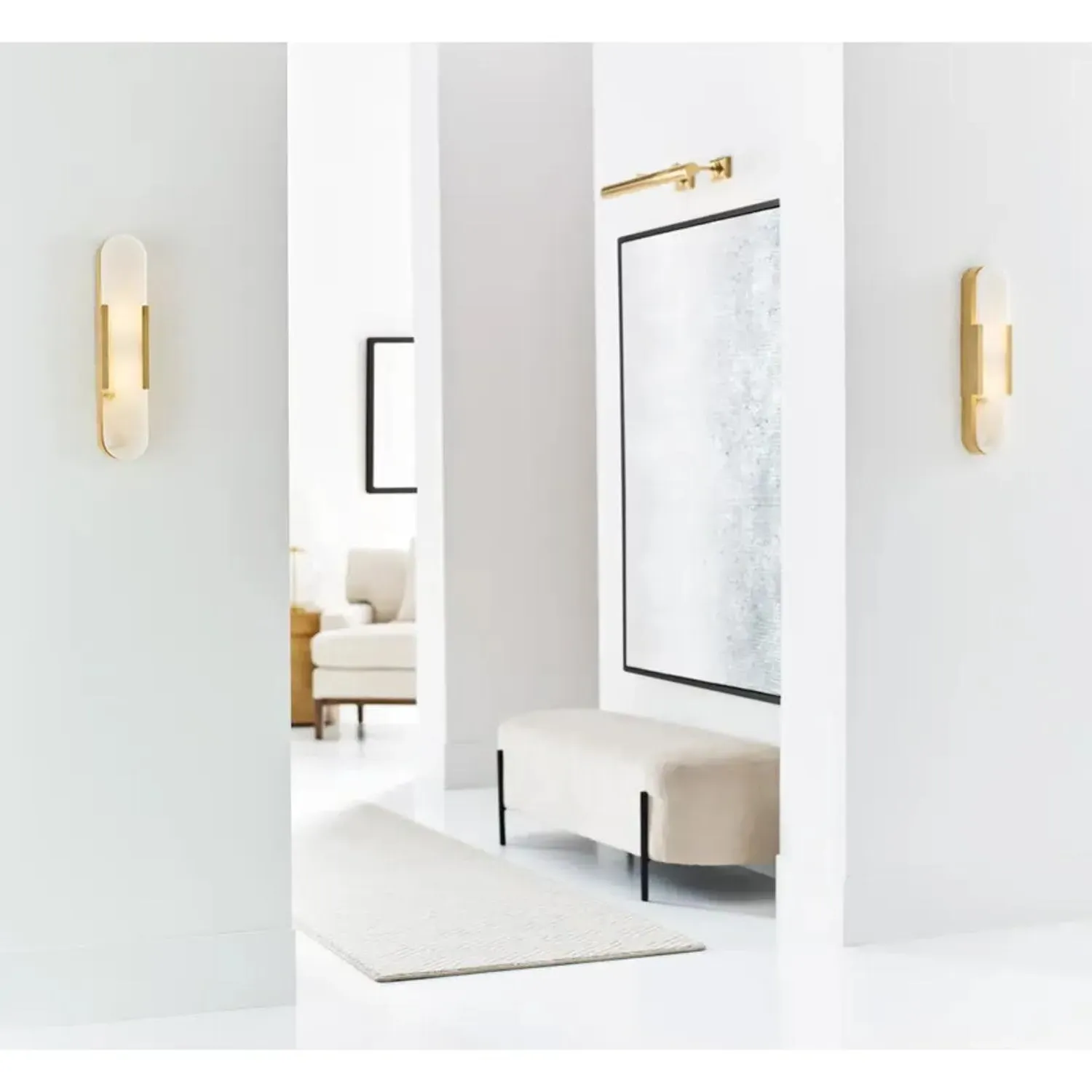Wall Light with Crystal Shade - Brass, Metal alternate view