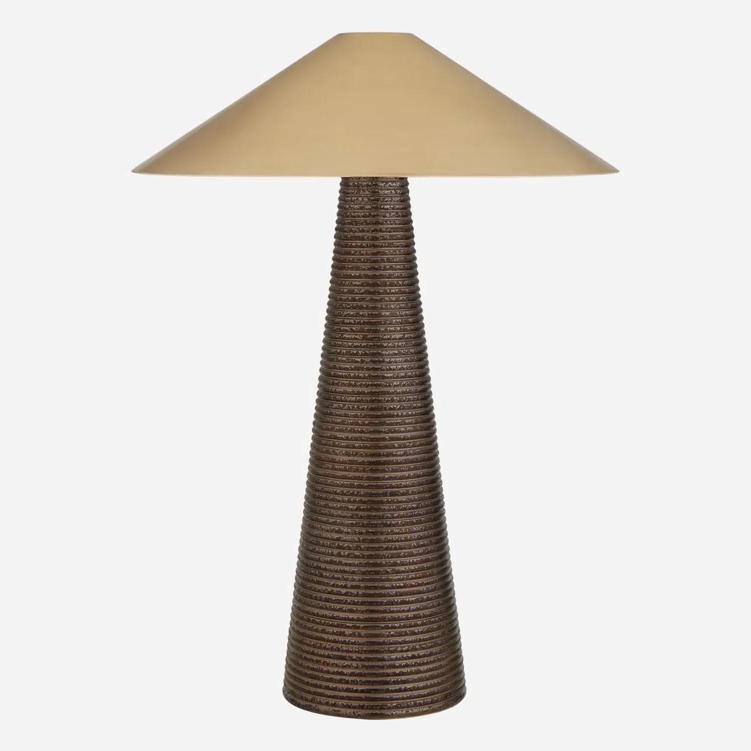 Table Lamp with Fluted Base - Bronze, Crystal product