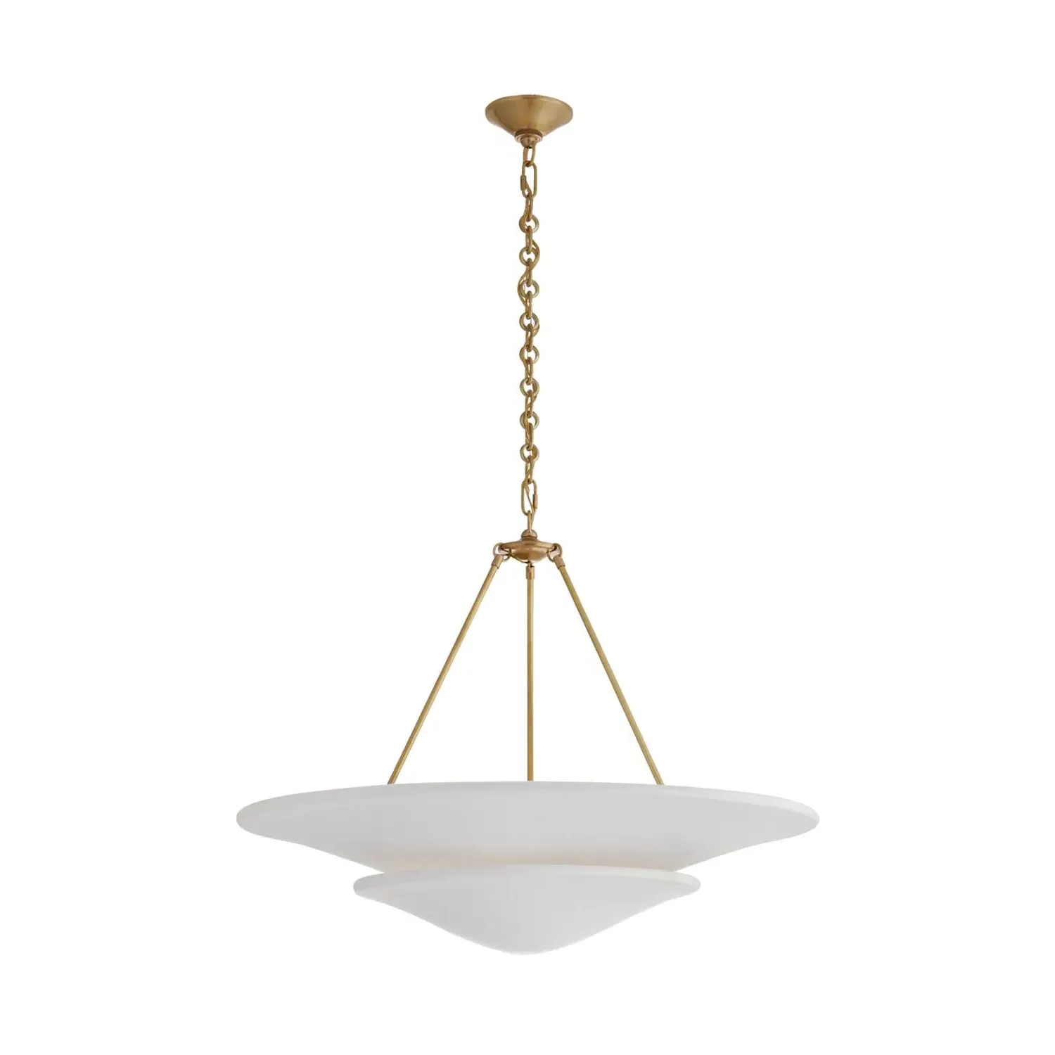 Tiered Mollino Chandelier - White, Metal product
