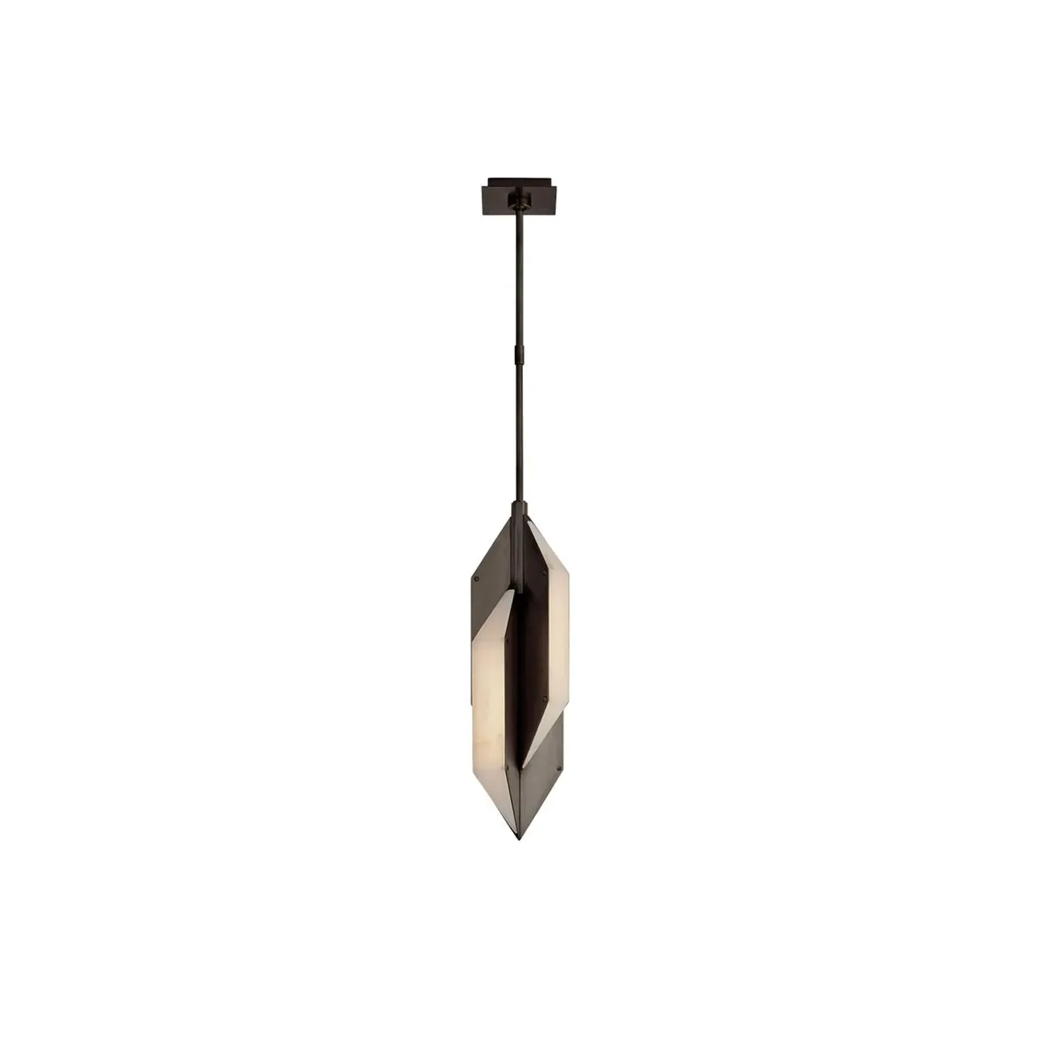 Geometric Pendant Light Natural Stone - Bronze, Alabaster product