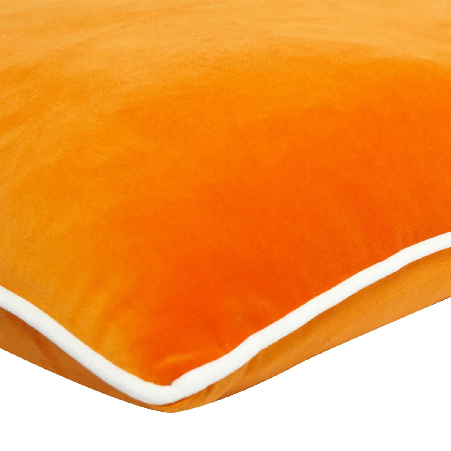 Square Cushion with Piping - Clementine, Velvet alternate view