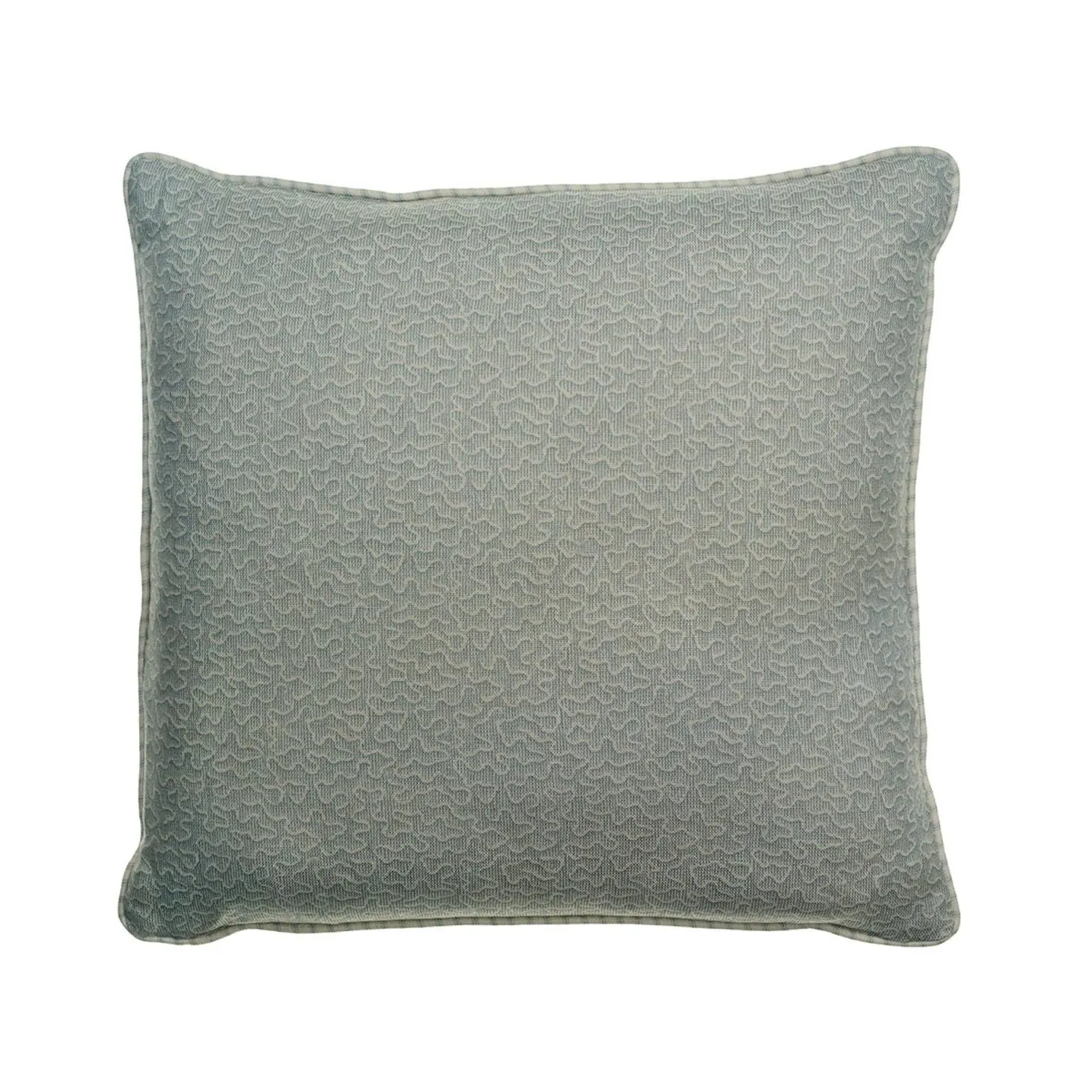 Square Cushion with Squiggle Print - Sky, Linen product
