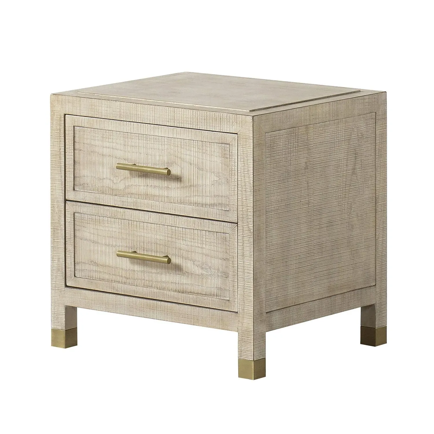 2-Drawer Bedside Table - Natural, Ash Wood product