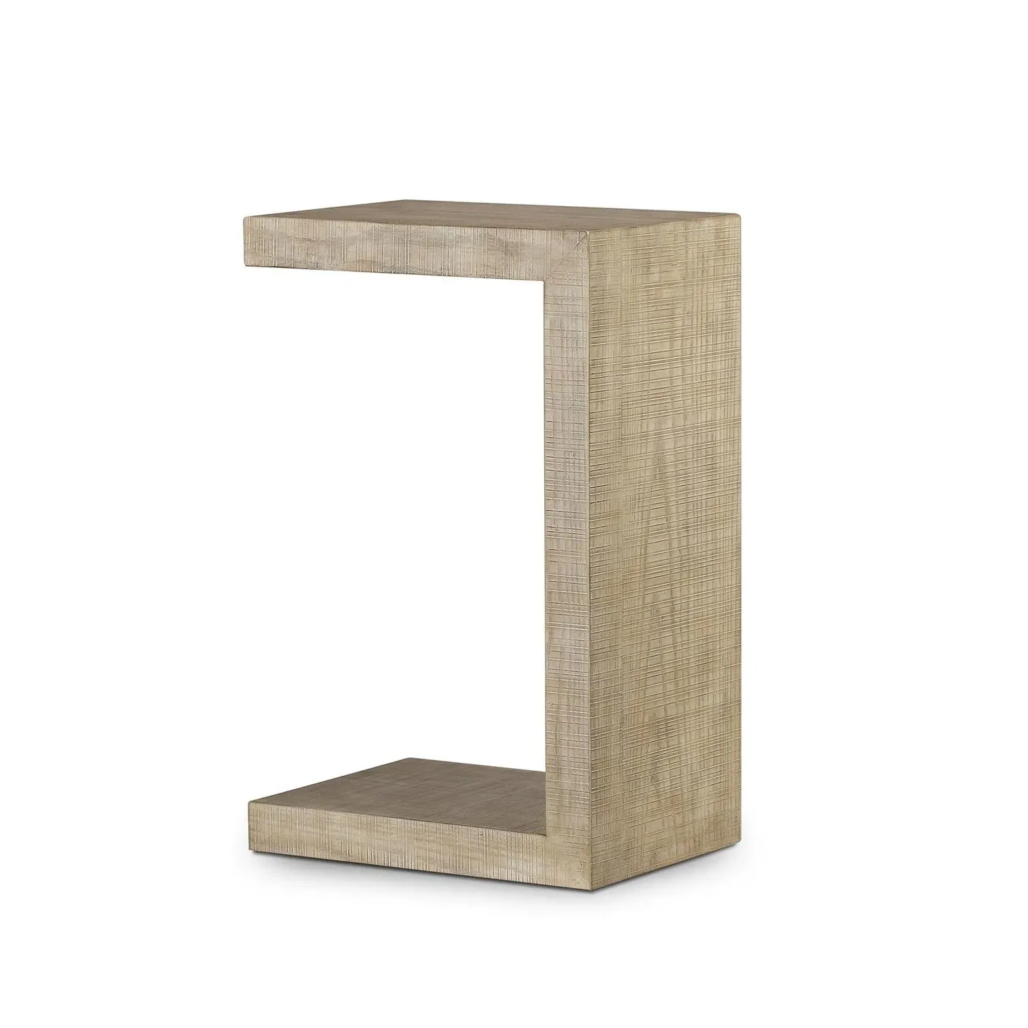 Side Table with Textured Design - Natural, Ash product
