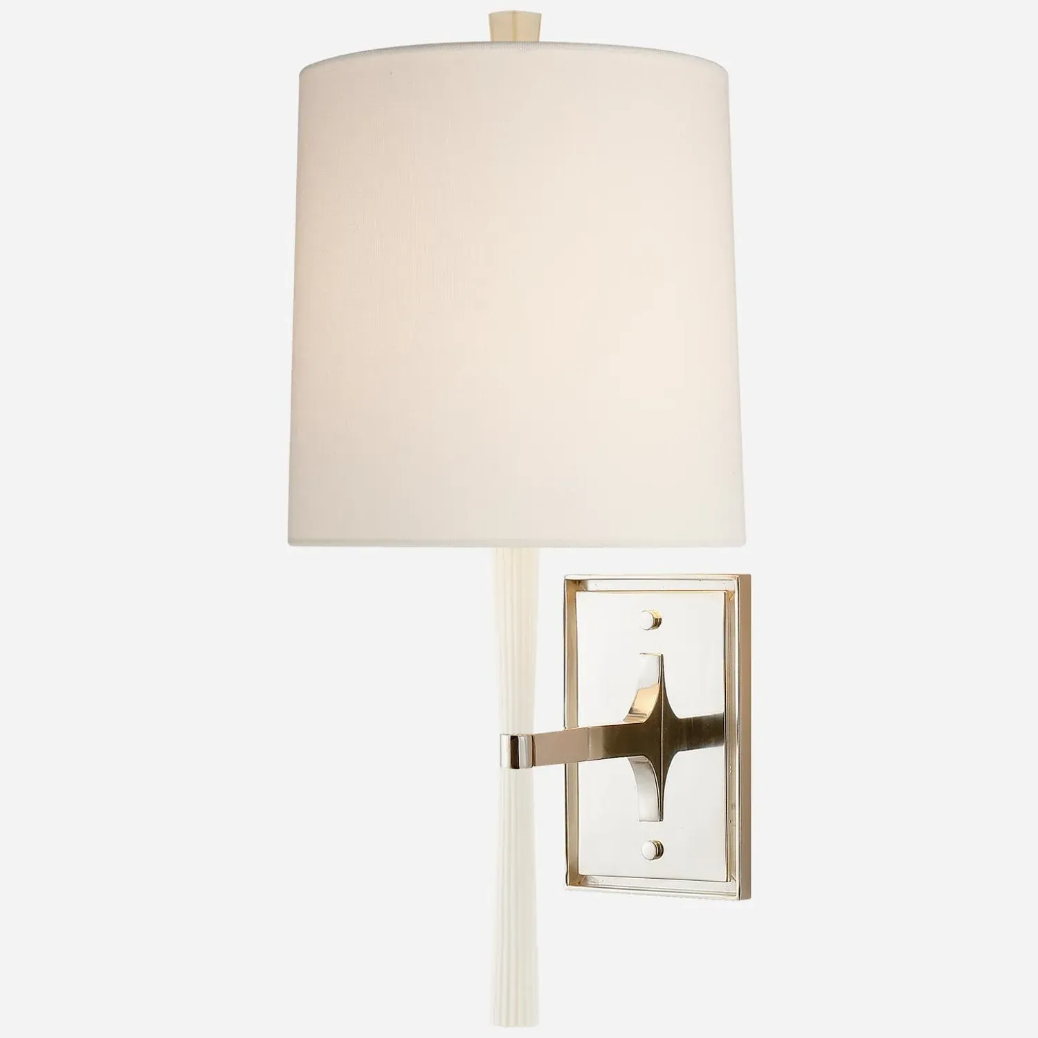 Ribbed Wall Light - White, Nickel product