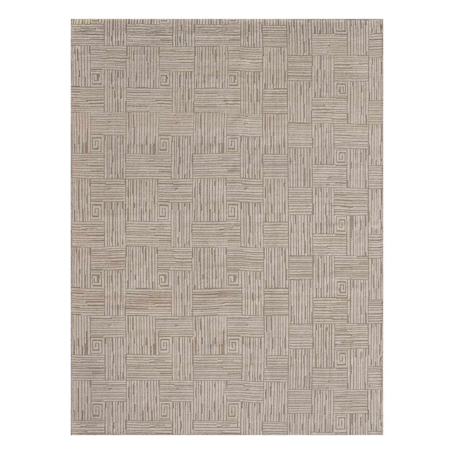 8' x 10' Ridge Rug - Natural, Viscose Wool product