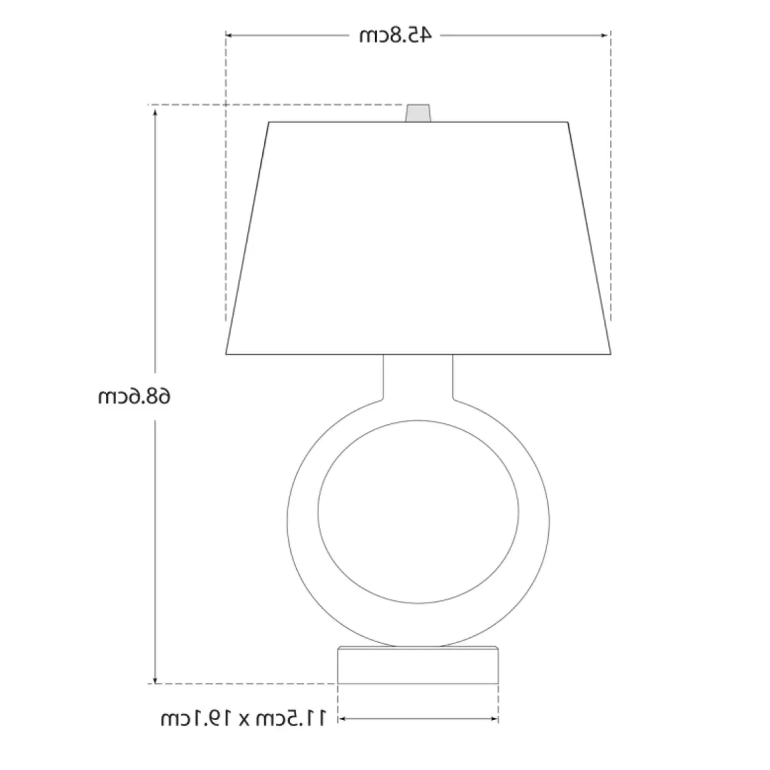 Small Ring Table Lamp - Brass, Metal alternate view