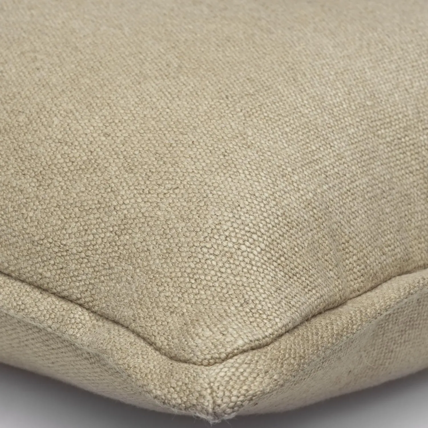 Square Cushion with Oxford Trim - Natural, Linen alternate view