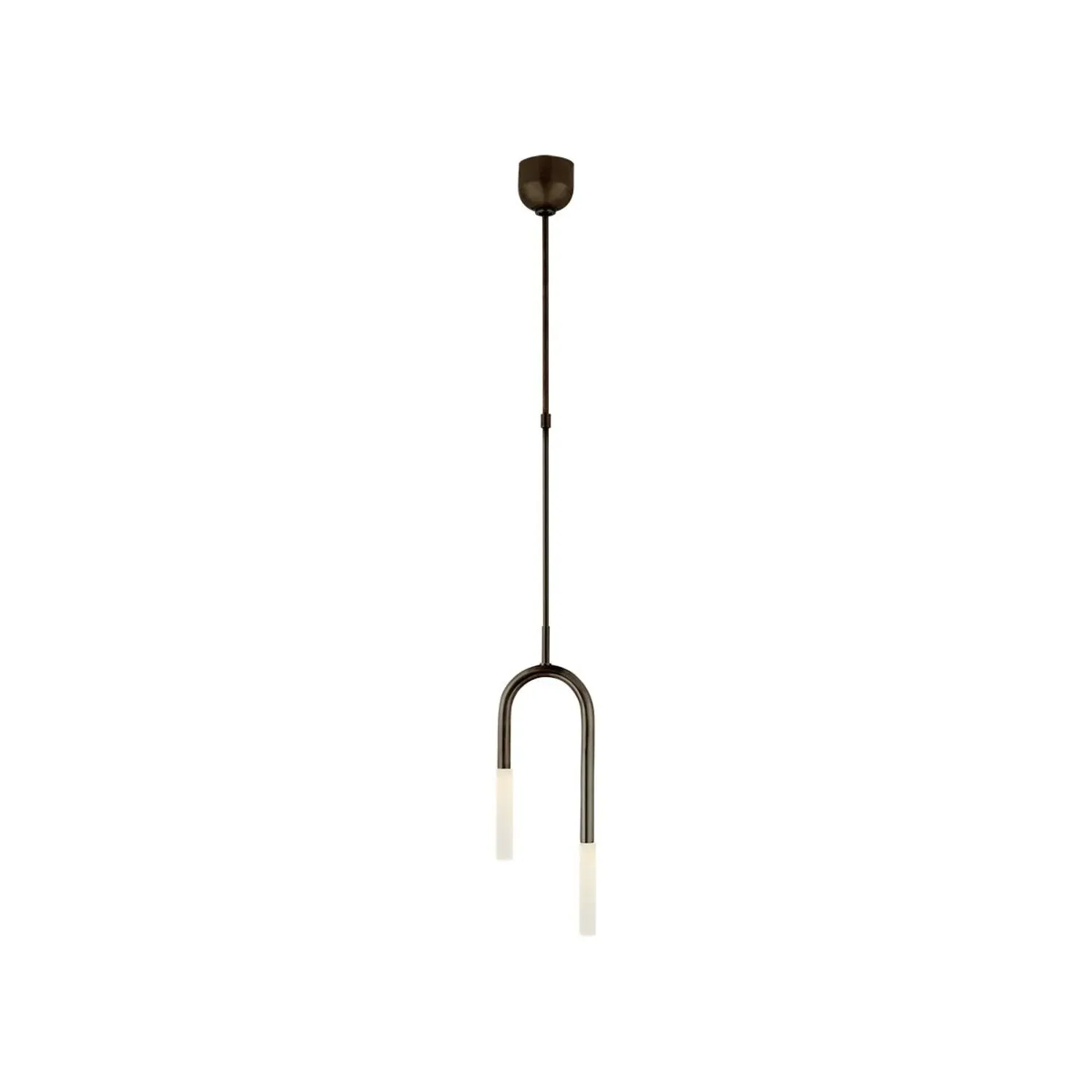 Curved Hook Pendant Light with LED - Bronze, Crystal product