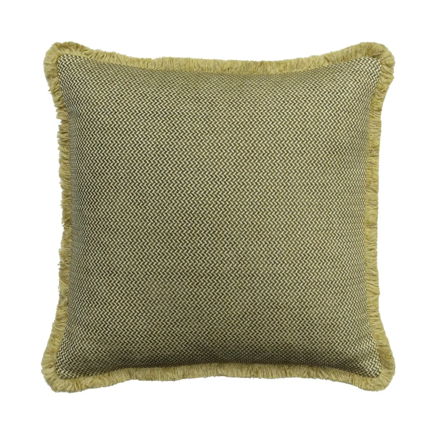 Square Cushion with Trim - Olive, Chenille product