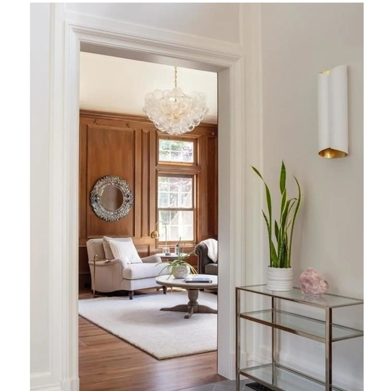 Tall Wall Light - White, Plaster alternate view