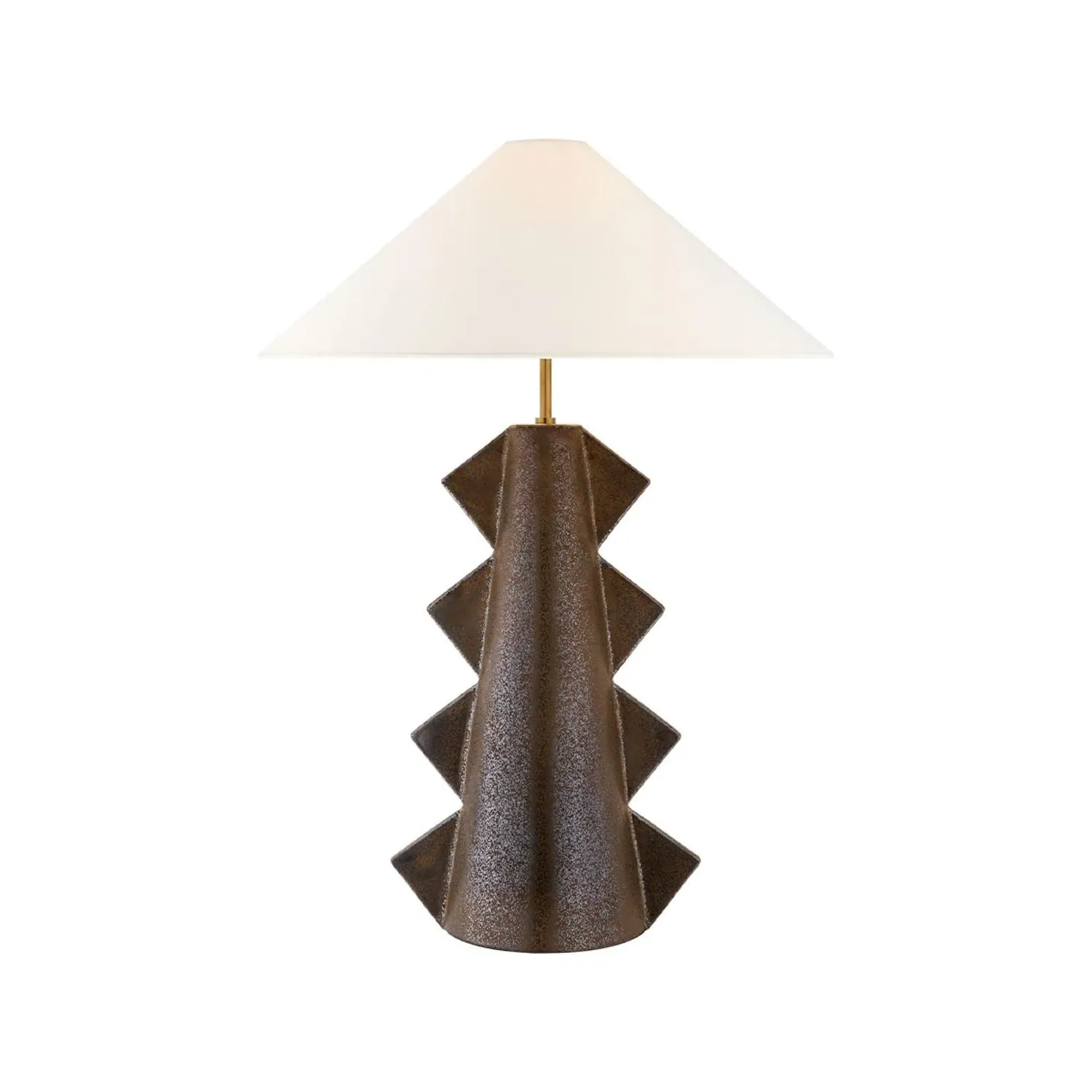 Triangular Table Lamp - Bronze, Ceramic product