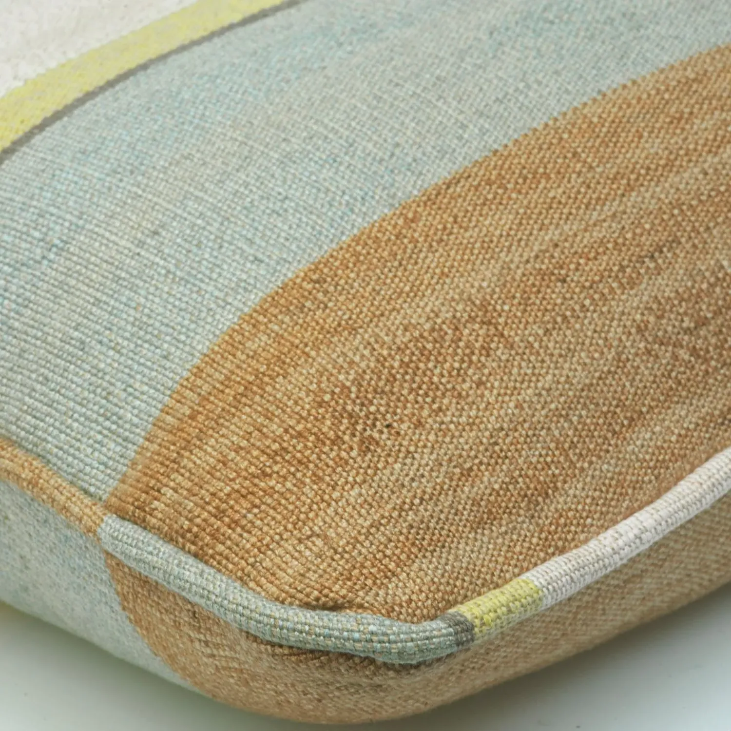 Skiathos Rectangular Cushion with Feather Fill - Lime Biscuit alternate view