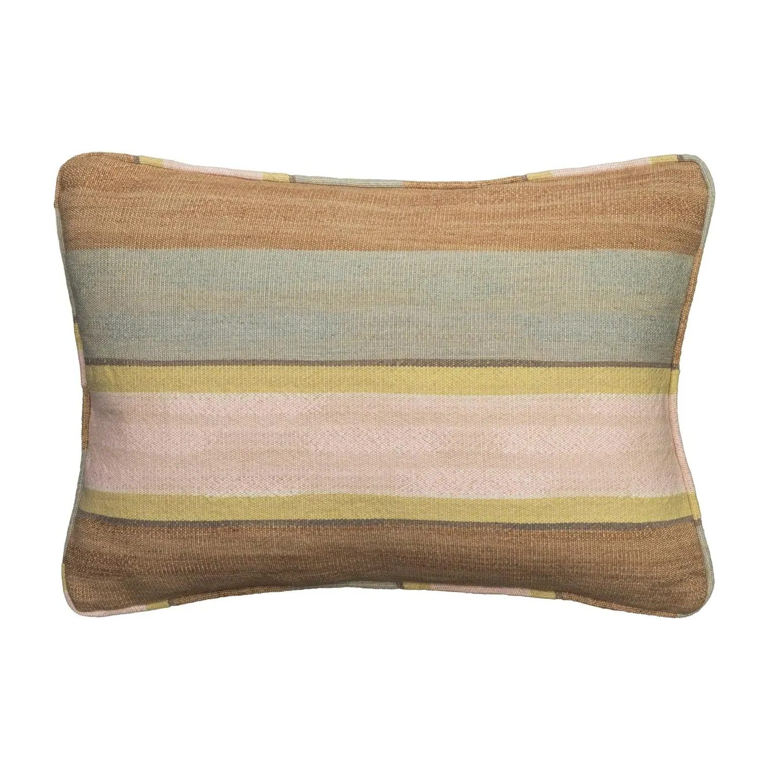 Skiathos Rectangular Cushion with Feather Fill - Lime Biscuit product