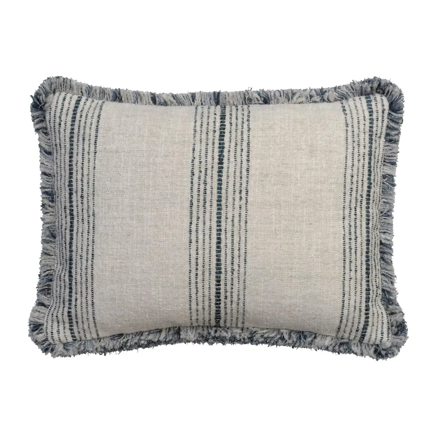 Square Cushion with Feather Fill - Navy, Linen product