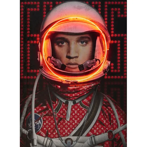 space-man-elvis-red-neon-artwork-88cm-x-120cm-andrew-martin-red image