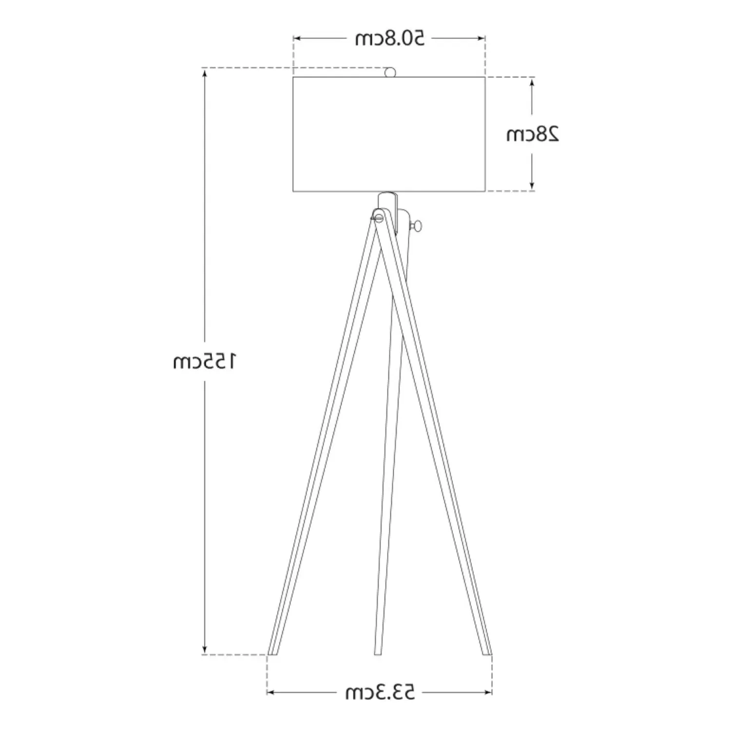 Tripod Floor Lamp with Easel Base - French Wax, Wood alternate view