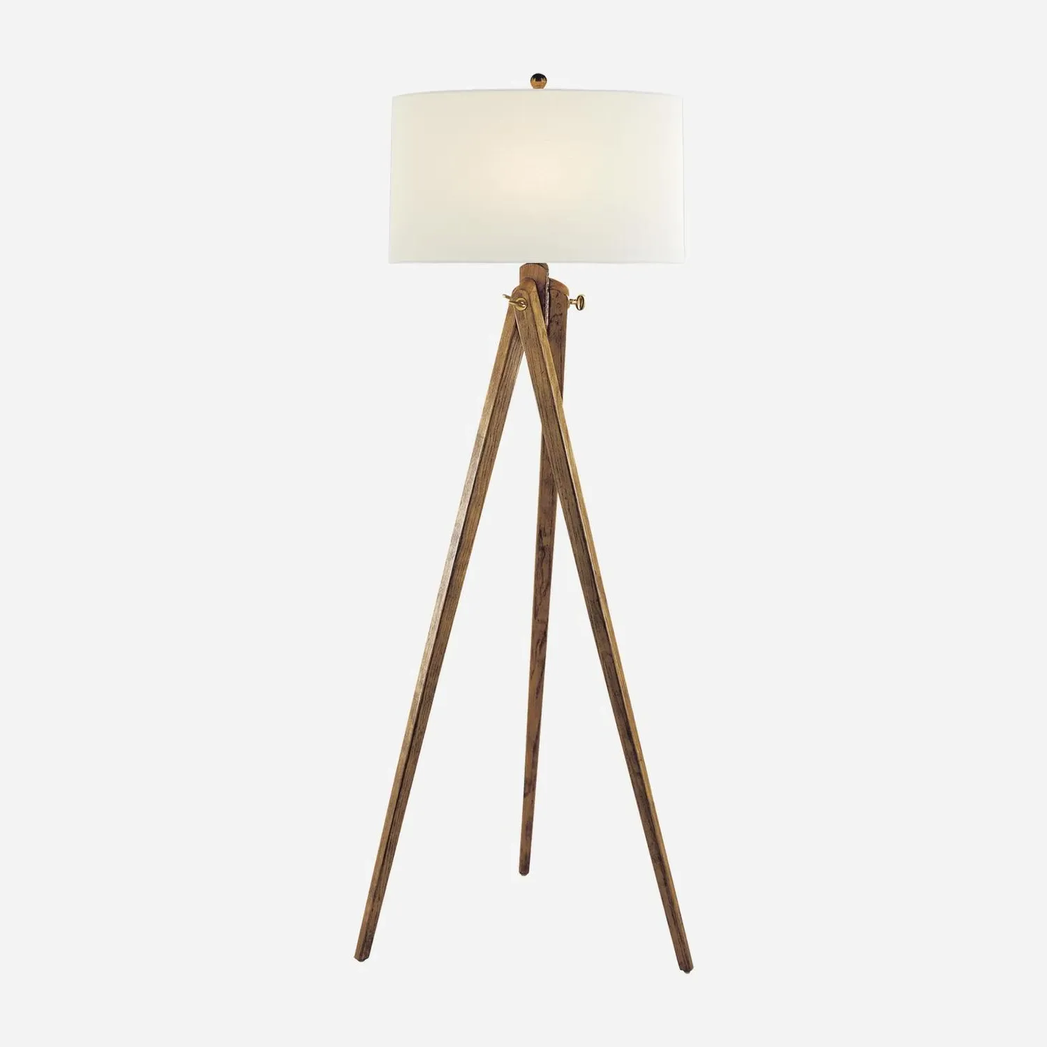 Tripod Floor Lamp with Easel Base - French Wax, Wood product