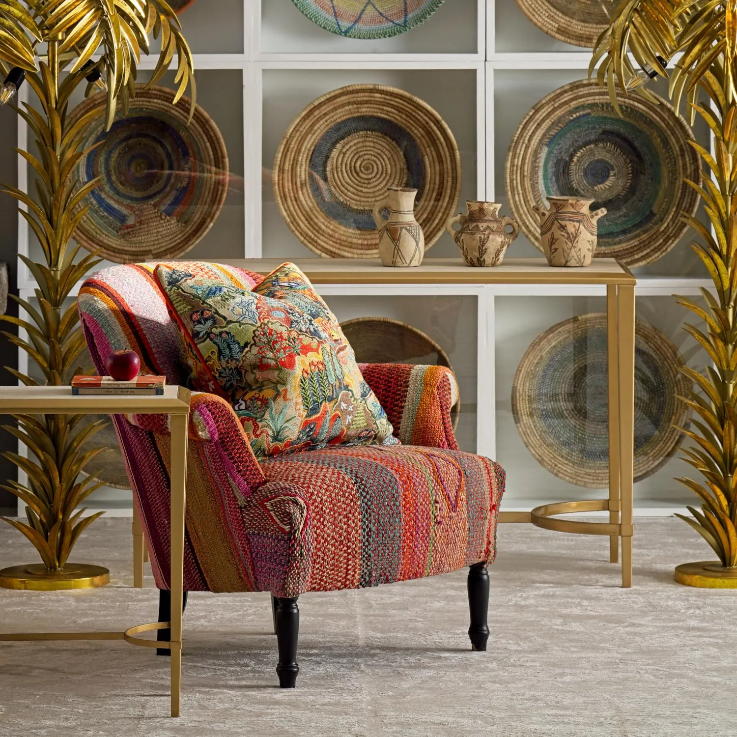 Victoria Armchair Andean Pattern - Multi, Wool alternate view
