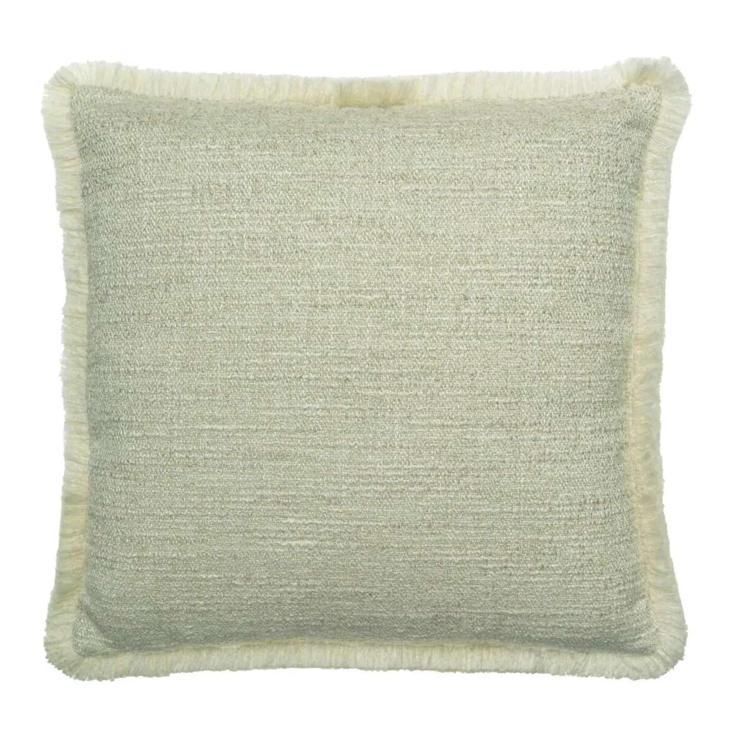 55cm Square Cushion with Fringe - Moss, Cotton product