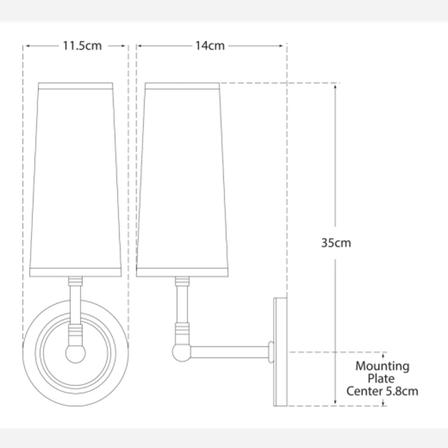 Ziyi Wall Light with Paper Shade - Brass, Metal alternate view